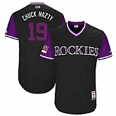 Rockies 19 Charlie Blackmon Chuck Nazty Black 2018 Players Weekend Stitched Jersey Dzhi,baseball caps,new era cap wholesale,wholesale hats